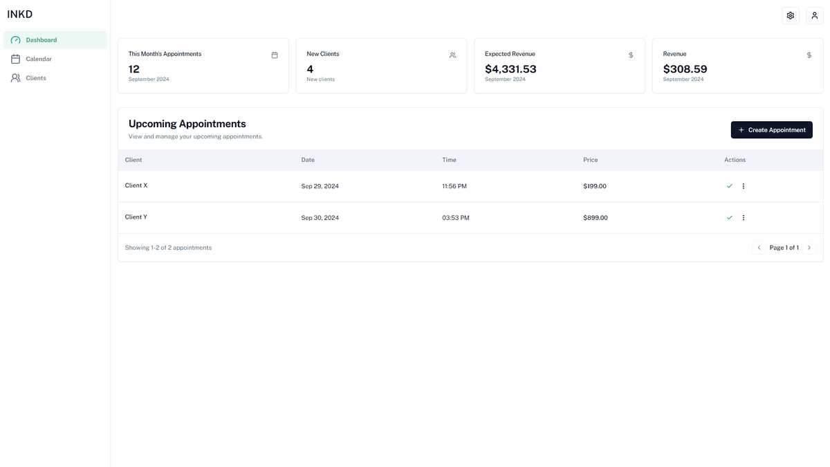 InkdBase Calendar